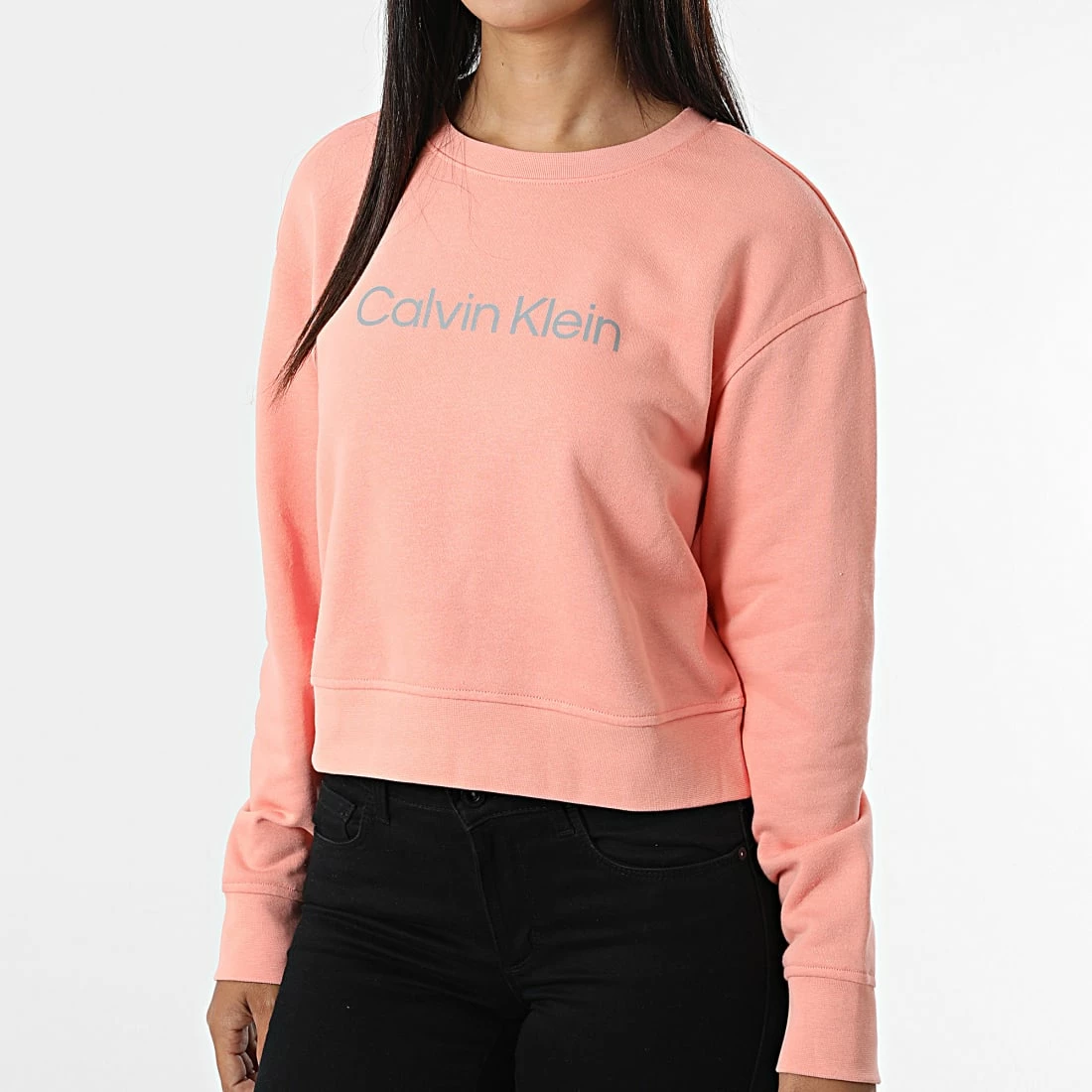 Meilleure vente ✨ Sweat Crewneck Femme W312 Corail de Calvin Klein 🔥 3 Meilleure vente ✨ Sweat Crewneck Femme W312 Corail de Calvin Klein 🔥 – Image 3