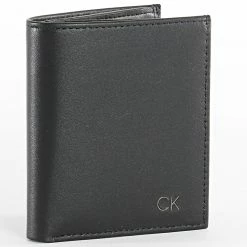 Grosses soldes 🥰 Portefeuille Smooth CK Mini 0077 Noir de Calvin Klein 🎁