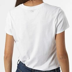 Offres 👍 Tee 👚 Shirt Femme Réfléchissant GWS2K142 Blanc de Calvin Klein ⭐ -France Calvin Klein Soldes 2024 calvin klein 324870 GWS2K142 YAF 20220719T143151 04