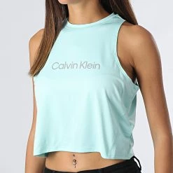 Tout neuf 😉 Débardeur Femme GWS2K183 Bleu Clair de Calvin Klein ❤️ -France Calvin Klein Soldes 2024 calvin klein 324879 GWS2K183 CCP 20220720T152842 03