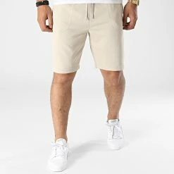 Top 10 👏 Short Jogging A Bandes GMS2S806 Beige de Calvin Klein 🎁 -France Calvin Klein Soldes 2024 calvin klein 324905 GMS2S806 PB1 20220726T160447 03