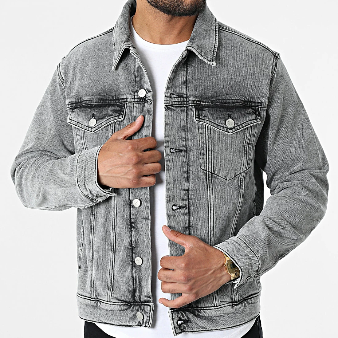 Top 10 🛒 Veste Jean Modern Essential 0541 Gris Chiné de Calvin Klein 🥰 1 Top 10 🛒 Veste Jean Modern Essential 0541 Gris Chiné de Calvin Klein 🥰