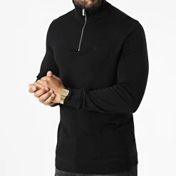 Meilleur prix ⭐ Sweat Col Montant Zippé Superior Wool 9915 Noir de Calvin Klein ✨ -France Calvin Klein Soldes 2024 calvin klein 324936 K10K109915 BEH 20220630T144109 03