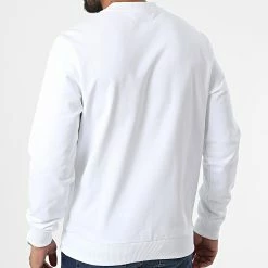 Nouveau 🔥 Sweat Crewneck Off Placement Logo 9688 Blanc de Calvin Klein 😍 -France Calvin Klein Soldes 2024 calvin klein 324990 K10K109688 YAF 20220630T150450 04