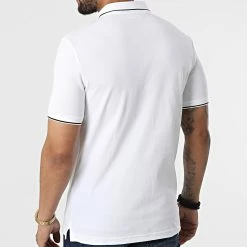 Offres 🧨 Polo Manches Courtes Stretch Pique 8728 Blanc de Calvin Klein 😉 -France Calvin Klein Soldes 2024 calvin klein 325030 K10K108728 YAF 20220624T144821 04