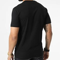 Budget 🥰 Tee 👚 Shirt Off Placement Logo 9738 Noir de Calvin Klein 👏 -France Calvin Klein Soldes 2024 calvin klein 325039 K10K109738 BEH 20220630T143833 04