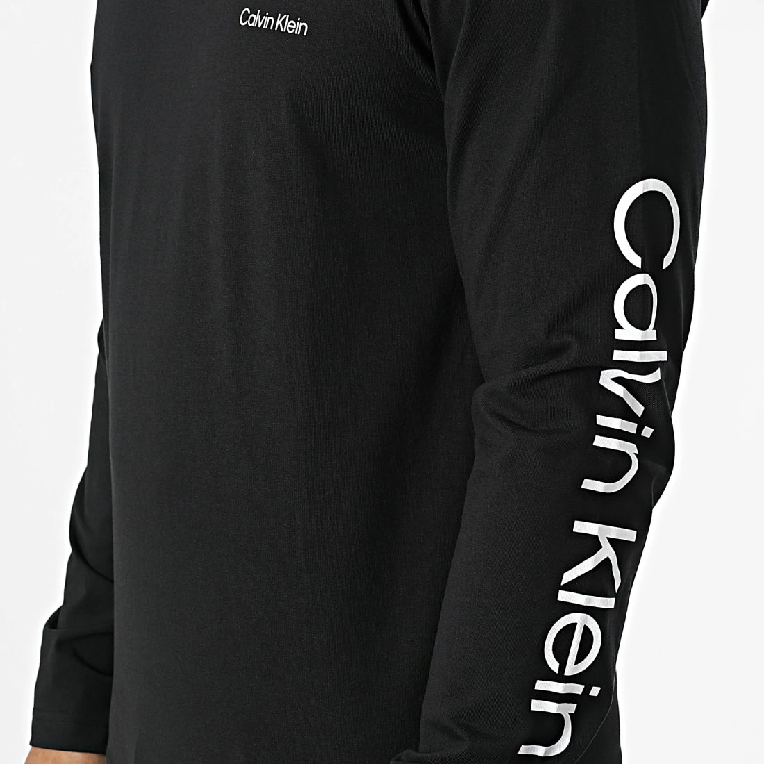 Meilleur prix 😉 Tee 👚 Shirt Manches Longues Sleeve Placement Logo 9737 Noir de Calvin Klein 🧨 2 Meilleur prix 😉 Tee 👚 Shirt Manches Longues Sleeve Placement Logo 9737 Noir de Calvin Klein 🧨 – Image 2