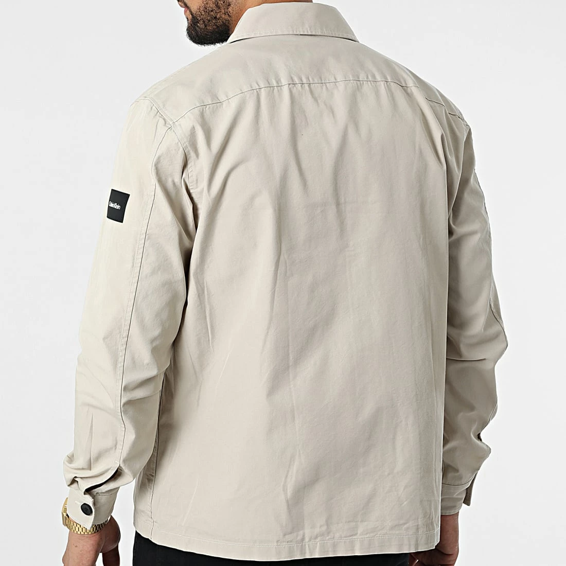 Sortie 🌟 Surchemise Cotton Nylon 9920 Beige de Calvin Klein 🛒 4 Sortie 🌟 Surchemise Cotton Nylon 9920 Beige de Calvin Klein 🛒 – Image 4