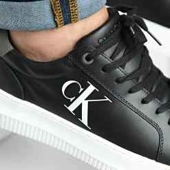 Remise ✨ Baskets Chunky Cupsole Lace Up 0536 Black Silver de Calvin Klein 🌟 -France Calvin Klein Soldes 2024 calvin klein 325177 YM0YM00536 00T 20220627T155536 02
