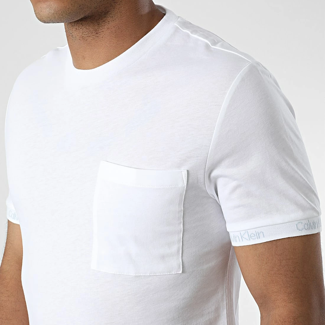 Tout neuf 🛒 Tee 👚 Shirt Poche Logo Jacquard 9961 Blanc de Calvin Klein ✔️ 2 Tout neuf 🛒 Tee 👚 Shirt Poche Logo Jacquard 9961 Blanc de Calvin Klein ✔️ – Image 2