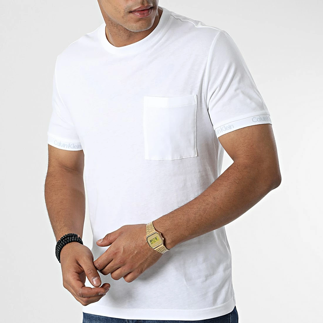 Tout neuf 🛒 Tee 👚 Shirt Poche Logo Jacquard 9961 Blanc de Calvin Klein ✔️ 3 Tout neuf 🛒 Tee 👚 Shirt Poche Logo Jacquard 9961 Blanc de Calvin Klein ✔️ – Image 3