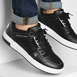 Top 10 ❤️ Baskets Cupsole Lace Up 0429 Black de Calvin Klein 🔥