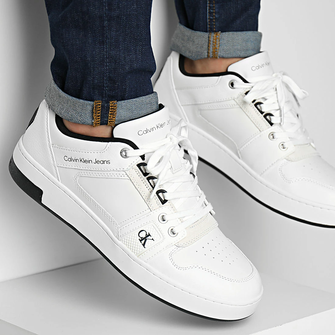 Offres ⭐ Baskets Cupsole Lace Up 0429 Bright White de Calvin Klein 💯 1 Offres ⭐ Baskets Cupsole Lace Up 0429 Bright White de Calvin Klein 💯