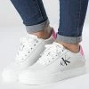 De gros 🧨 Baskets Femme Classic Cupsole 0699 White Neon Pink de Calvin Klein ✔️