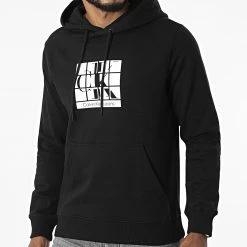 Vente flash 🔥 Sweat Capuche Scattered Urban Graphic 0846 Noir de Calvin Klein 💯