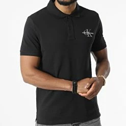 Promo 🥰 Polo Manches Courtes 0889 Noir de Calvin Klein 🔔 -France Calvin Klein Soldes 2024 calvin klein 327163 J30J320889 BEH 20220708T150619 03