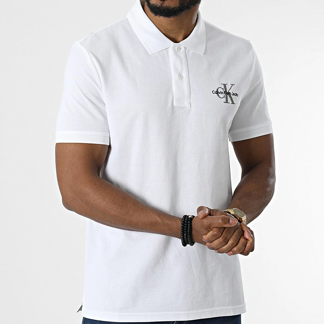 Bon marché 🎉 Polo Manches Courtes 0889 Beige Clair de Calvin Klein 👍 3 Bon marché 🎉 Polo Manches Courtes 0889 Beige Clair de Calvin Klein 👍 – Image 3