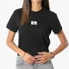 Vente flash 🌟 Tee 👕 Shirt Femme Badge Seaming 9658 Noir de Calvin Klein 💯