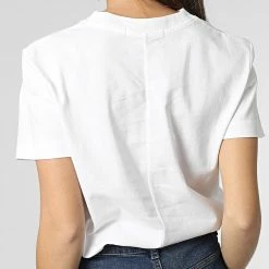 Meilleure affaire ✔️ Tee 👕 Shirt Femme Badge Seaming 9658 Blanc de Calvin Klein 😀 -France Calvin Klein Soldes 2024 calvin klein 327382 J20J219658 YAF 20221121T155301 04