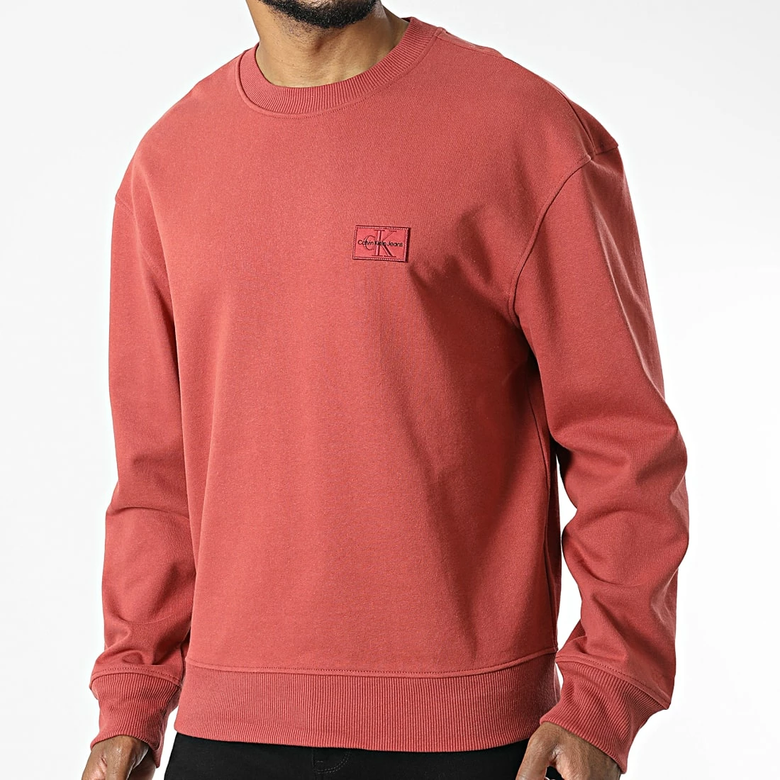 Vente flash 🌟 Sweat Crewneck 1544 Rouge Brique de Calvin Klein 🥰 1 Vente flash 🌟 Sweat Crewneck 1544 Rouge Brique de Calvin Klein 🥰