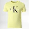 Acheter 🔥 Tee 👕 Shirt Enfant Monogram Logo 0267 Jaune de Calvin Klein 😀