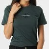 De gros 🌟 Tee 👕 Shirt Slim Femme 0478 Vert de Calvin Klein 💯