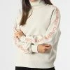 Le moins cher ⌛ Sweat Col Roulé Femme A Bandes Tape 9753 Beige de Calvin Klein 😀