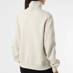 Le moins cher ⌛ Sweat Col Roulé Femme A Bandes Tape 9753 Beige de Calvin Klein 😀 -France Calvin Klein Soldes 2024 calvin klein 328298 J20J219753 ACF 20220808T161622 04