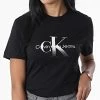 Promo 👍 Tee 👚 Shirt Slim Femme 9797 Noir de Calvin Klein 🌟