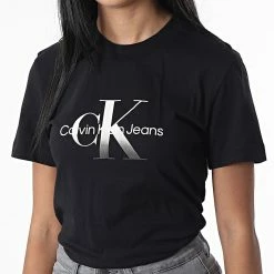 Promo 👍 Tee 👚 Shirt Slim Femme 9797 Noir de Calvin Klein 🌟 6 Promo 👍 Tee 👚 Shirt Slim Femme 9797 Noir de Calvin Klein 🌟 -France Calvin Klein Soldes 2024 calvin klein 328299 J20J219797 BEH 20220803T160238 03