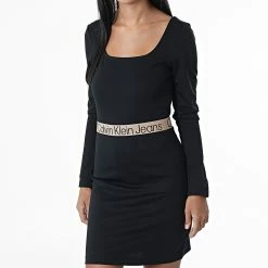 Promo 🌟 Robe Femme 0015 Noir de Calvin Klein 🛒 6 Promo 🌟 Robe Femme 0015 Noir de Calvin Klein 🛒 -France Calvin Klein Soldes 2024 calvin klein 328310 J20J220015 BEH 20220802T160629 03