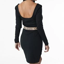 Promo 🌟 Robe Femme 0015 Noir de Calvin Klein 🛒 7 Promo 🌟 Robe Femme 0015 Noir de Calvin Klein 🛒 -France Calvin Klein Soldes 2024 calvin klein 328310 J20J220015 BEH 20220802T160630 04