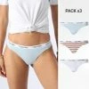 Nouveau 🎉 Lot De 3 Strings Femme QD3587E Blanc Bleu Clair Marron de Calvin Klein 😍