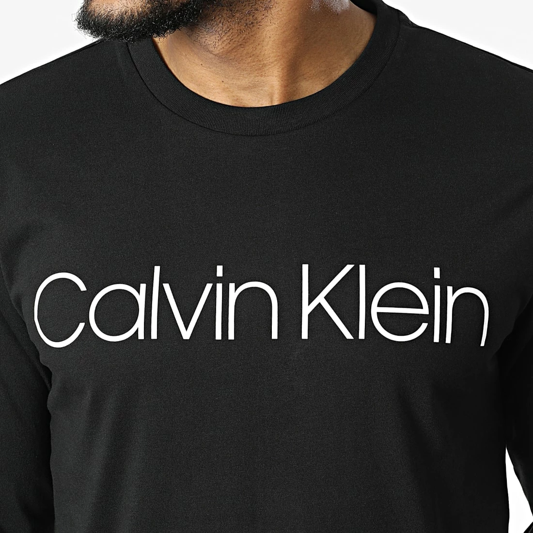 Vente flash 🔥 Tee 👚 Shirt Manches Longues 4690 Noir de Calvin Klein ✨ 2 Vente flash 🔥 Tee 👚 Shirt Manches Longues 4690 Noir de Calvin Klein ✨ – Image 2