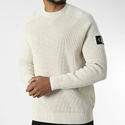 Le moins cher 💯 Pull 1692 Beige de Calvin Klein 😍 -France Calvin Klein Soldes 2024 calvin klein 328364 J30J321692 ACF 20220721T155638 03
