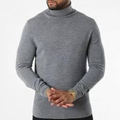 Grosses soldes ✔️ Pull Col Roulé Superior Wool 0420 Gris Chiné de Calvin Klein 🥰 -France Calvin Klein Soldes 2024 calvin klein 328365 K10K110420 P4A 20220722T160524 03