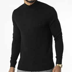 Meilleure affaire ✔️ Pull Col Roulé Superior Wool 0424 Noir de Calvin Klein 🌟