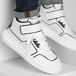 Meilleure affaire 🎉 Baskets Chunky Cupsole Lace Up 0426 White Black de Calvin Klein ✨
