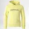 Meilleure vente 👏 Sweat Capuche Enfant Institutional Logo 0163 Jaune de Calvin Klein 🔥