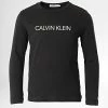 Grosses soldes ❤️ Tee 👕 Shirt Enfant Institutional 0297 Noir de Calvin Klein ⌛