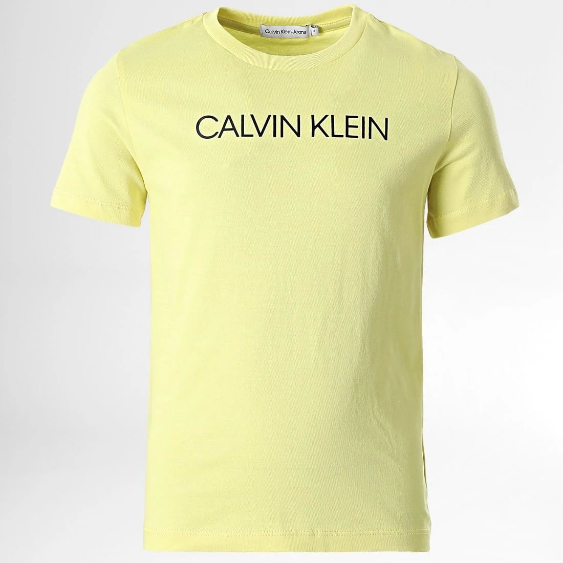 Remise 🎁 Tee 👕 Shirt Enfant Institutional 0297 Jaune de Calvin Klein ⭐ 1 Remise 🎁 Tee 👕 Shirt Enfant Institutional 0297 Jaune de Calvin Klein ⭐
