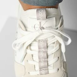 Sortie 😉 Baskets Runner Sock Lace Up 0553 Bright White de Calvin Klein 😀 -France Calvin Klein Soldes 2024 calvin klein 328578 YM0YM00553 YAF 20220727T152953 03