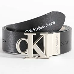 Le moins cher 🔥 Ceinture Femme Réversible Round Mono Plaque 0154 Noir Beige de Calvin Klein 🌟 -France Calvin Klein Soldes 2024 calvin klein 328724 K60K610154 OGS 20220802T155507 03
