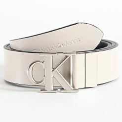 Le moins cher 🔥 Ceinture Femme Réversible Round Mono Plaque 0154 Noir Beige de Calvin Klein 🌟 -France Calvin Klein Soldes 2024 calvin klein 328724 K60K610154 OGS 20220802T155509 04