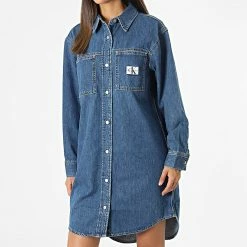 Vente flash 😉 Robe Jean Femme Utility 9340 Denim de Calvin Klein 🤩 -France Calvin Klein Soldes 2024 calvin klein 328744 J20J219340 1BJ 20220808T160650 03
