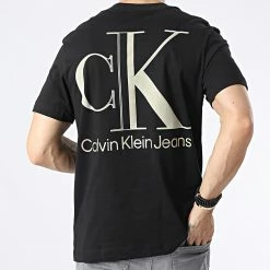 Vente flash 🌟 Tee 👚 Shirt High Shine CK 0880 Noir de Calvin Klein 😀