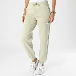 Acheter 🎉 Pantalon Jogging Femme Monogram Cuffed 8971 Vert Kaki Clair de Calvin Klein 🛒