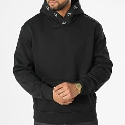 Promo 🤩 Sweat Capuche 1883 Noir de Calvin Klein 👏 -France Calvin Klein Soldes 2024 calvin klein 329803 J30J321883 BEH 20220728T153253 03