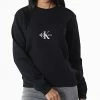 Promo 🌟 Sweat Crewneck Monogram Logo 8982 Noir de Calvin Klein 🔥