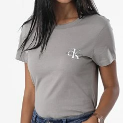Meilleure vente 👏 Lot De 2 Tee 👕 Shirts Femme 9734 Beige Taupe de Calvin Klein ✨ -France Calvin Klein Soldes 2024 calvin klein 329863 J20J219734 A03 20220802T160844 05